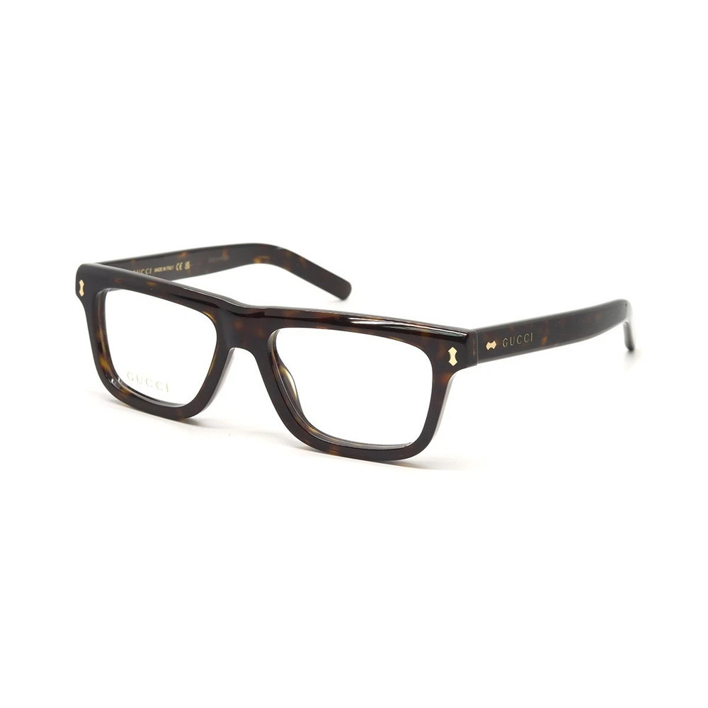 Gucci GG1525O Eyeglasses Havana Acetate/Metal Square